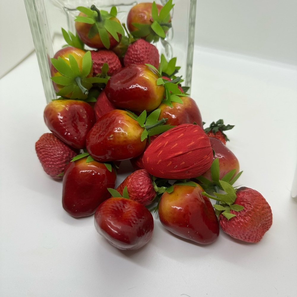 Artificial Red Strawberries Decor